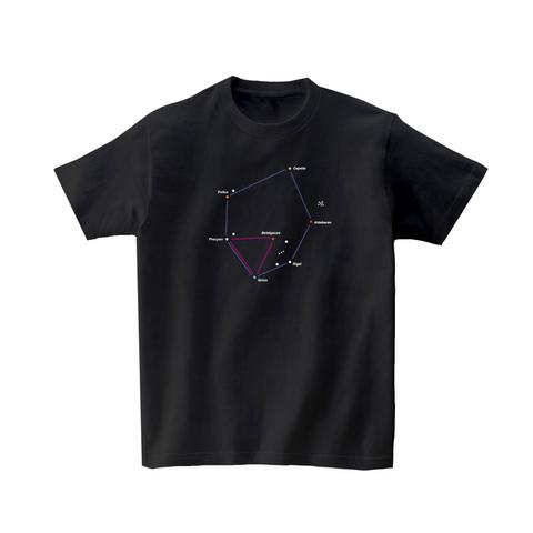 宇宙Tシャツ-星座冬の大六角形＆大三角形