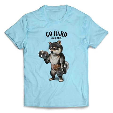 半袖Tシャツ 柴犬 しばいぬ ダンベル 筋トレ 筋肉 ワークアウト ジム by FOX REPUBLIC