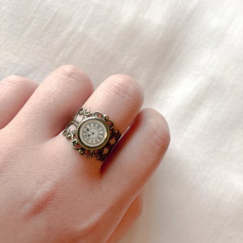 Vintage rétro Old Watch Ring