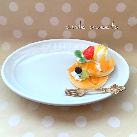 🍊フルーツパンケーキのアクセサリートレイ🍓