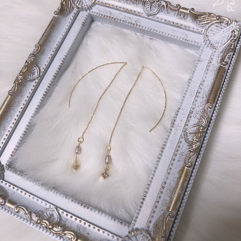 大人可愛い♡ パール　パールピアス　ピアス