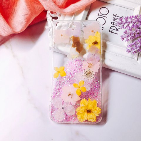 全機種対応iPhone Xperia Galaxy HUAWEI AQUOS OPPO  GOOGLEPIXEI ARROWSマホケース 押し花ケース 人気  押し花 ❀ケース 花束 花物語