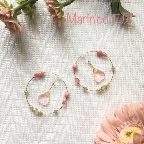 再販❁ SAKURA Rings 〜花びら、ひらり〜 《イヤリング》