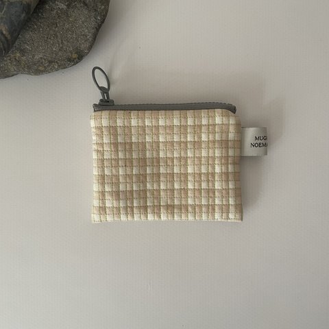 poitto10 ORGANIC COTTON STITCH POUCH ミドリ