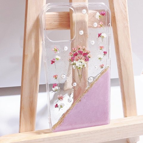 送料無料♡iPhoneケース♡押し花ケース♡フラワー♡ドライフラワー