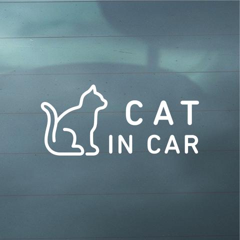 【車用】CAT IN CAR カッティングステッカー │ 猫のアイコン　車用