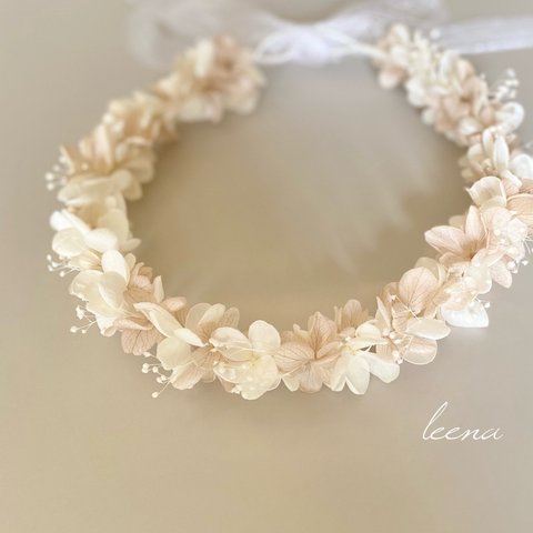 ナチュラルベージュ ♡ ベビー キッズ  ペット♡ 花冠  