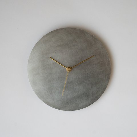  【受注製作】壁掛け時計−タイプ2/ステンレス　minimal wall clock <DISK-type2> / stainless