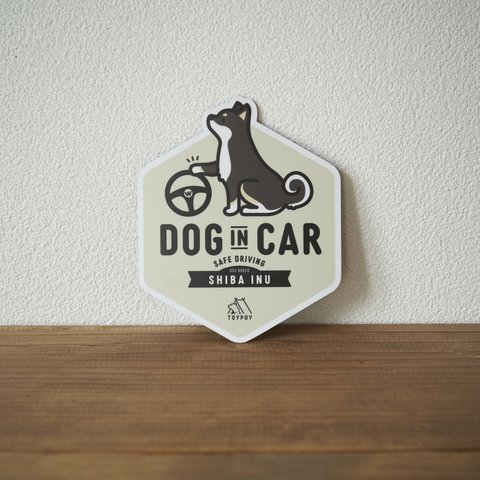 【柴犬 C】DOG IN CAR マグネットステッカー