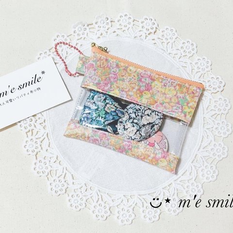 【受注制作】 Liberty♡mini clear pouch ミニポーチ