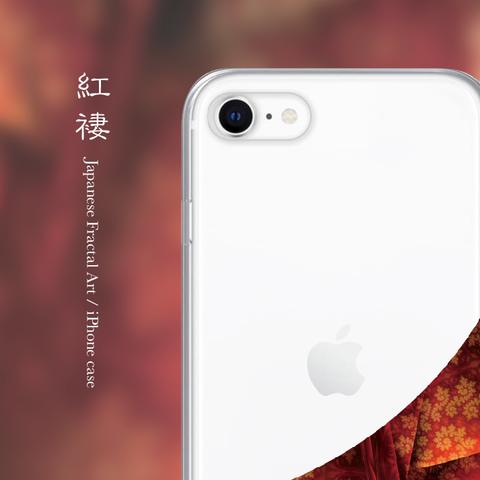 紅褄 - 和風 iPhone クリアケース【iPhone全機種対応/ハード or ソフト】