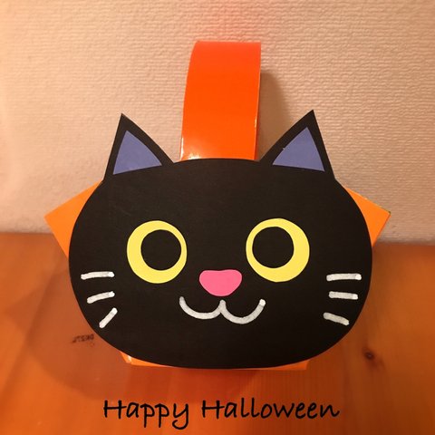 ハロウィン製作🎃　黒ネコお菓子入れ5セット🐈‍⬛