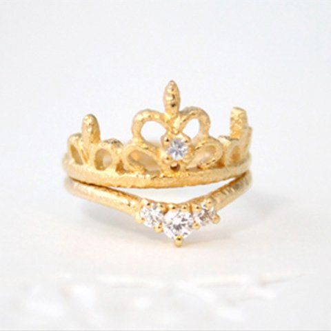 tiara set ring (gold plating)