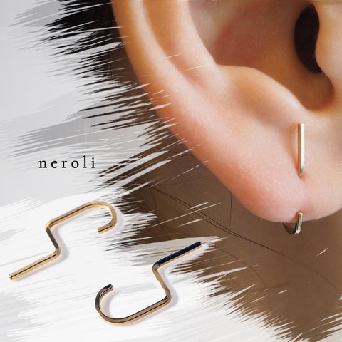 14kgfクラッチピアス『neroli-ネロリ』 華奢 ゴールド 母の日