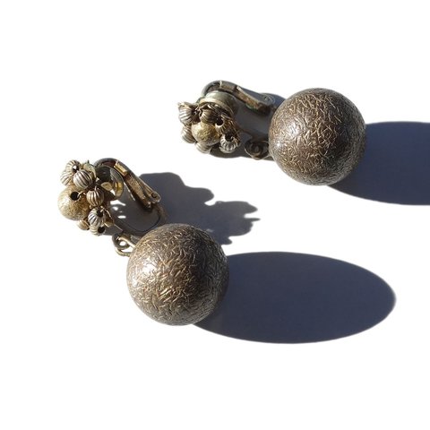 「MIRIAM HASKELL」 Vintage Flower Drop Design Earrings