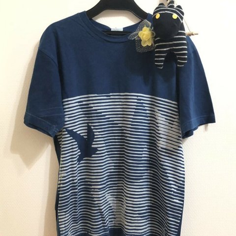 藍染Tシャツ・カモメ 