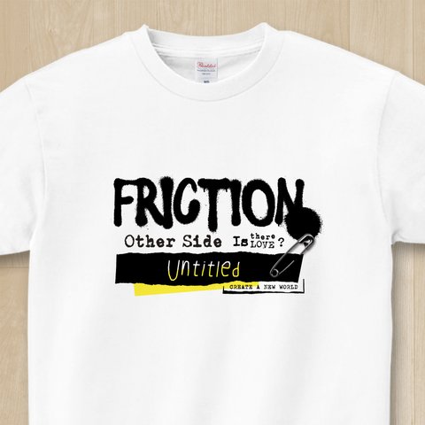 パンク friction【7.4ozスーパーヘビーウェイト ホワイトTシャツ メンズ レディース 】