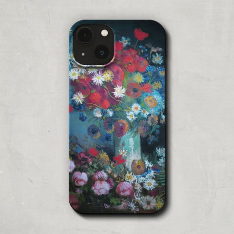 スマホケース / フィンセント ファン ゴッホ「野花 と 薔薇 の 静物画」 iPhone 全機種対応 14 13 12 11 SE Pro Max Plus mini 花 バラ 絵画 花束 アート