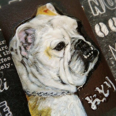 ポイント食べる犬U^ｪ^Uペット似顔絵オーダー裏表用(革製品カードケース)来年製作予定