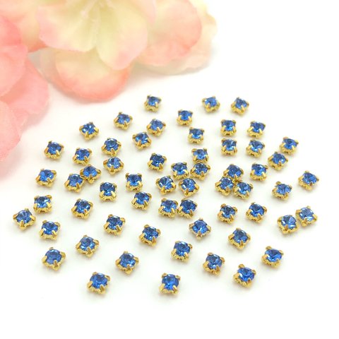 訳あり品・ライトサファイア3mm60個セット