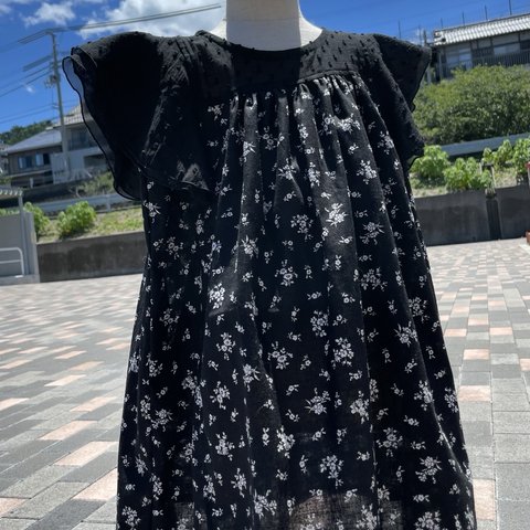 夏服 子供服 花柄 ワンピース 完成品の販売 100サイズ