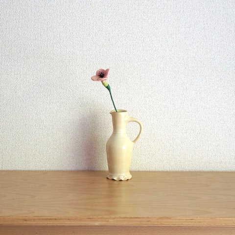 お花のオブジェ（クリーミーなピンク色）