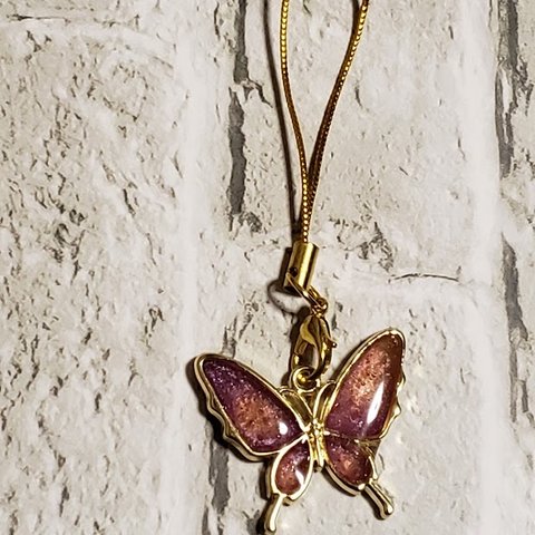 G39★ハンドメイド★蝶々ストラップ★butterfly