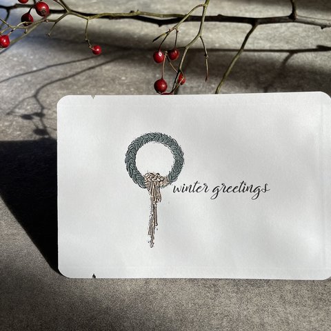 seasonal greeting2023 お茶が送れるポストカード -winter greetings-