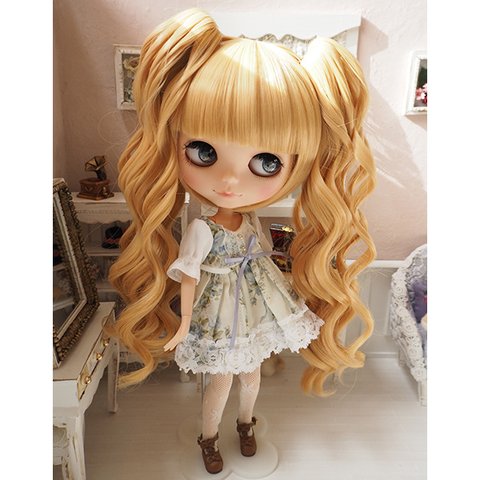 ネオブライス ウィッグ 姫バングツーテール ハニーカスタード 10インチ/ドール Blythe