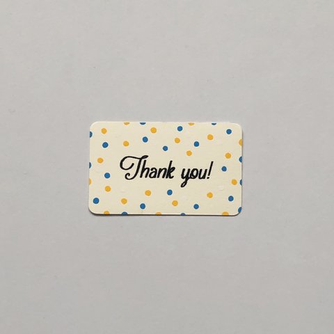 メッセージカード(dot,blue×yellow,thankyou)