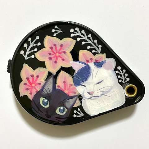 拡大鏡(65) 猫の似顔絵の拡大鏡② コンパクト 携帯 ルーペ  原画