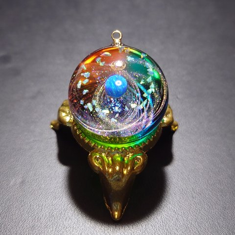 宇宙玉 24mm No.m10 レジン アクセサリー