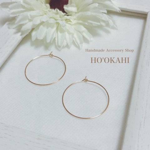 シンプル フープピアス【30mm】