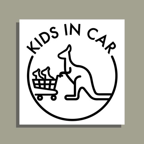 kids in car 車用ステッカー