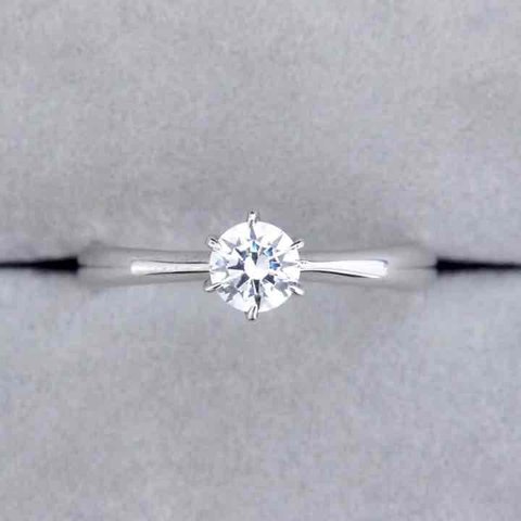 【婚約指輪】一粒ダイヤの指輪 0.3ct プラチナD VVS1 3EX 