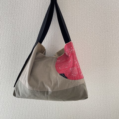 ステッチコラージュのショルダーbag