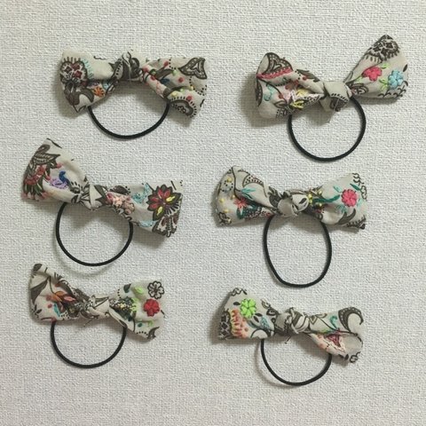 KODOMOリボン刺繍ヘアゴム