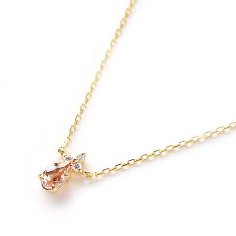 K18 インペリアルトパーズ＆ダイヤモンドのネックレス ~Ello Lilas~ 11月誕生石