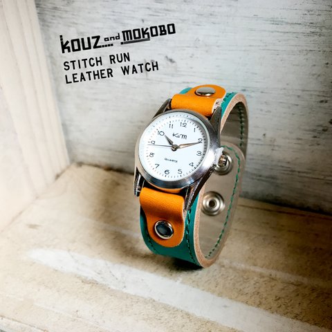 【送料無料】毎日つけていたくなる時計「ステッチラン 腕時計」受注生産（SRW-THC-GS）