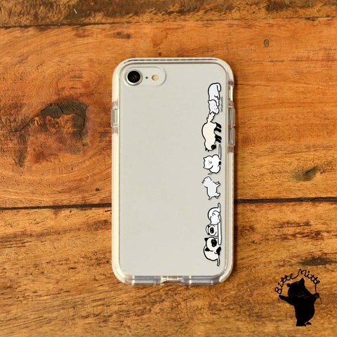 シャム猫のクリアスマホケース  iPhone15 名入れ かわいい