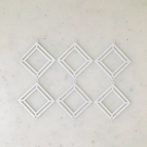 White Designed Square Parts