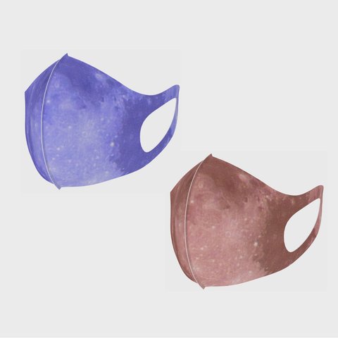 Lunar’s Graphic Face Mask (2 colors)｜月模様立体マスク【睡眠時の着用も◎】