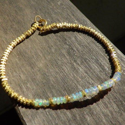 Opal & Gold Bracelet *K14gf*