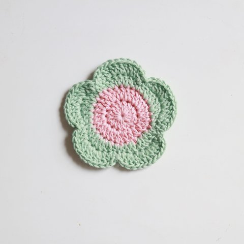 お花 レトロ コースター 編み物