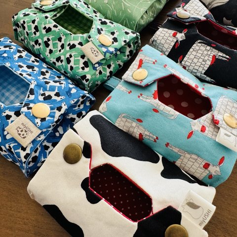 ポケットティッシュが3つ入るポケティケース🐄❤