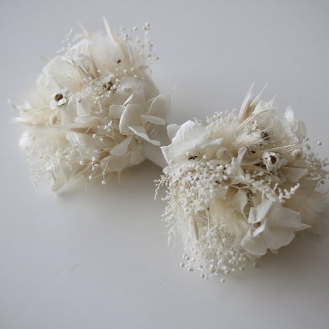 【White】お花の蝶ネクタイ