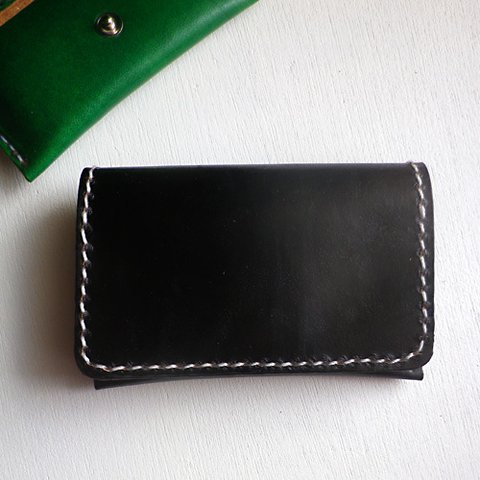 染色・カードケース・名刺入れ cardcase black(ブラック)