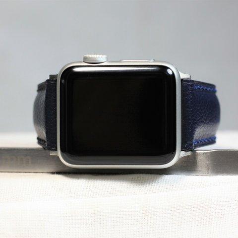 高級羊革使用Apple Watch レザーベルト　腕時計ベルト　バンド　B23D　総手縫い製作