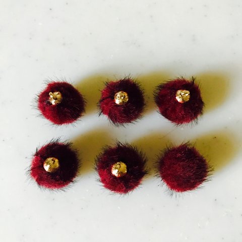 Wine Red Fur Charms