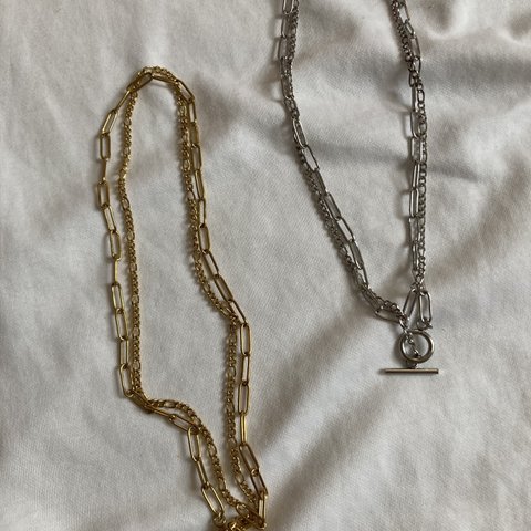 ーlong mix chain necklaceー　サージカルステンレス　ミックスチェーン　チェーンネックレス　ロングネックレス　チェーンブレスレット